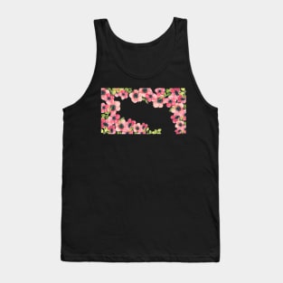 Watercolor Wild Flower Pink Bouquet Tank Top